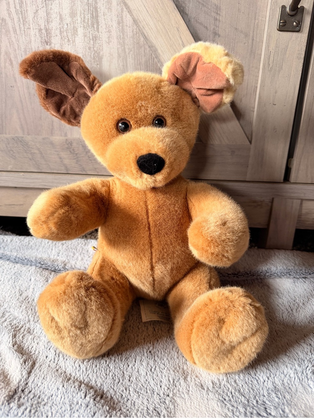 Build a Bear Retured Plush two-tone Brown Teddy Puppy Bear Soft Kids Toy